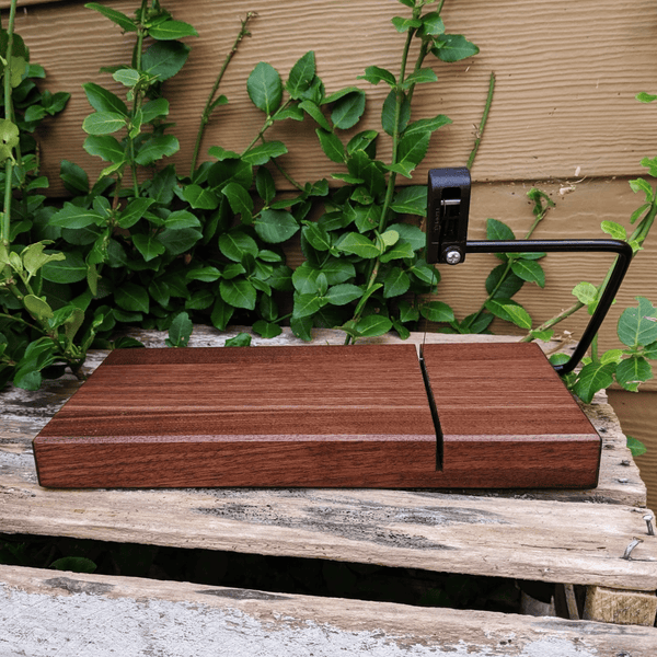 Black Walnut Butcher Block Wood Cheese Slicing Board | Wooden Cheese Slicer - Springhill Millworks