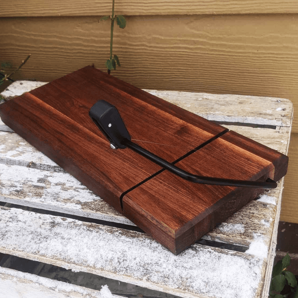 Black Walnut Butcher Block Wood Cheese Slicing Board | Wooden Cheese Slicer - Springhill Millworks