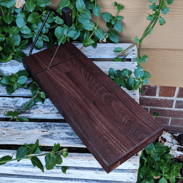 Black Walnut Butcher Block Wood Cheese Slicing Board Wooden Cheese Slicer - Springhill Millworks