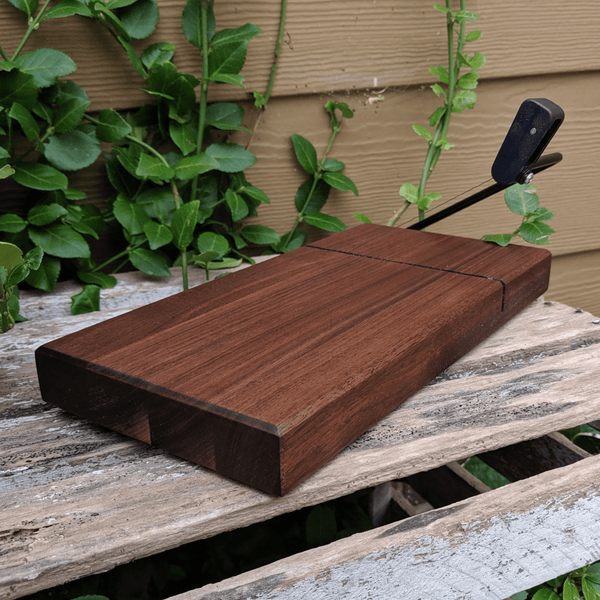 Black Walnut Butcher Block Wood Cheese Slicing Board | Wooden Cheese Slicer - Springhill Millworks