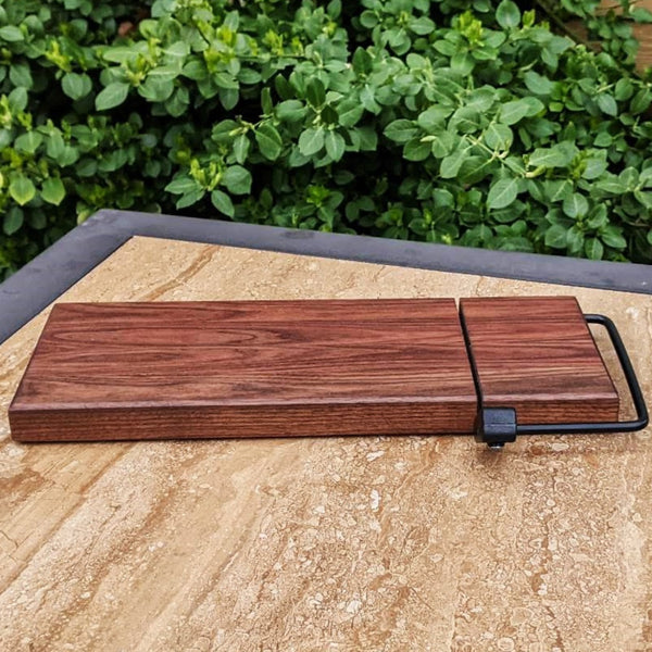 Black Walnut Butcher Block Wood Cheese Slicing Board | Wooden Cheese Slicer - Springhill Millworks