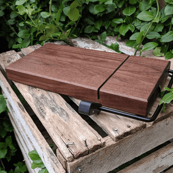 Black Walnut Butcher Block Wood Cheese Slicing Board | Wooden Cheese Slicer - Springhill Millworks