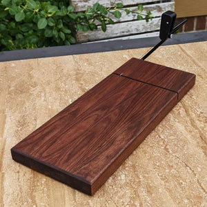 Black Walnut Butcher Block Wood Cheese Slicing Board | Wooden Cheese Slicer - Springhill Millworks