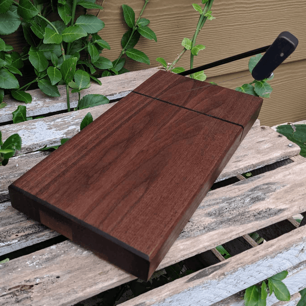 Black Walnut Butcher Block Wood Cheese Slicing Board | Wooden Cheese Slicer - Springhill Millworks