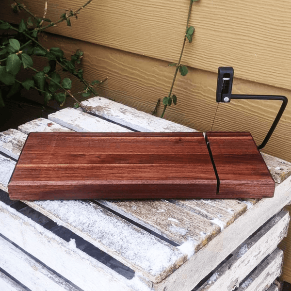 Black Walnut Butcher Block Wood Cheese Slicing Board | Wooden Cheese Slicer - Springhill Millworks