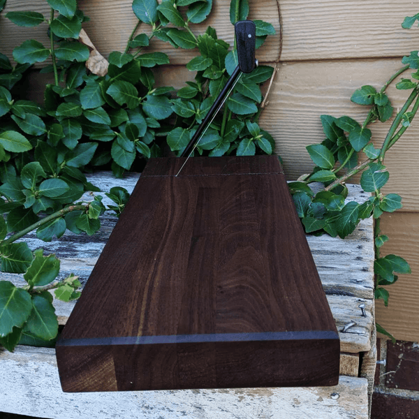 Black Walnut Butcher Block Wood Cheese Slicing Board Wooden Cheese Slicer - Springhill Millworks