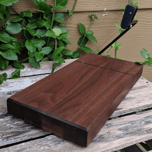 Black Walnut Butcher Block Wood Cheese Slicing Board, Wooden Cheese Slicer (Copy) - Springhill Millworks