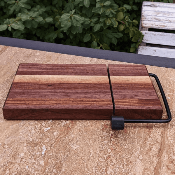 Black Walnut Butcher Wooden Cheese Slicing Board | Wood Cheese Slicer | Cutting Board - Springhill Millworks