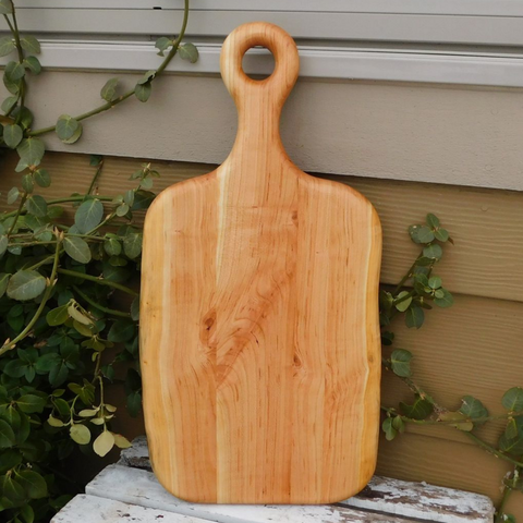 Cherry Wood Charcuterie Board With Handle