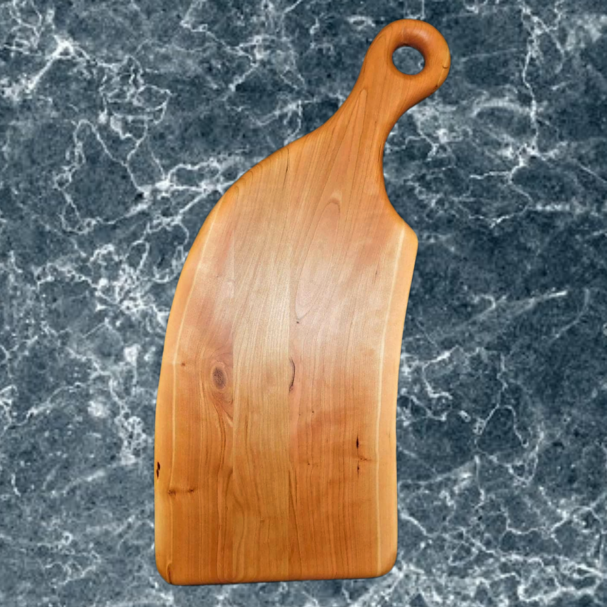 Cherry Wood Charcuterie Board With Handle