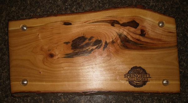 Cherry Wood Charcuterie Board with Clear Rubber Grip Feet