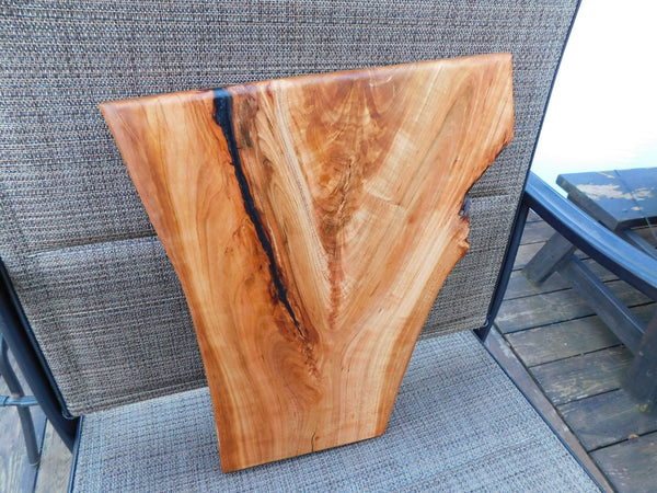 Cherry Wood Charcuterie Board with Clear Rubber Grip Feet