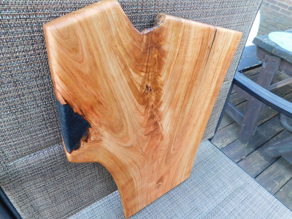 Cherry Wood Charcuterie Board with Clear Rubber Grip Feet