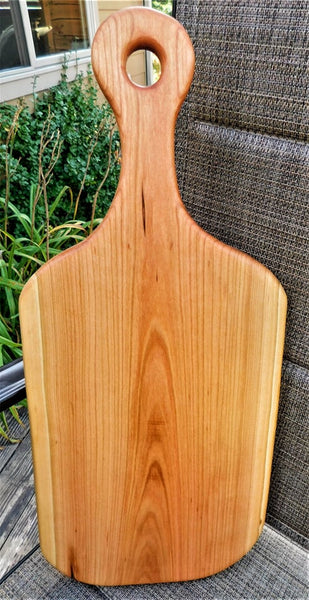 Cherry Wood Charcuterie Board With Handle