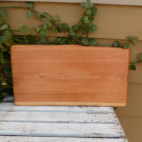 Cherry Wood Charcuterie Board with Maple Bow Tie Inlay