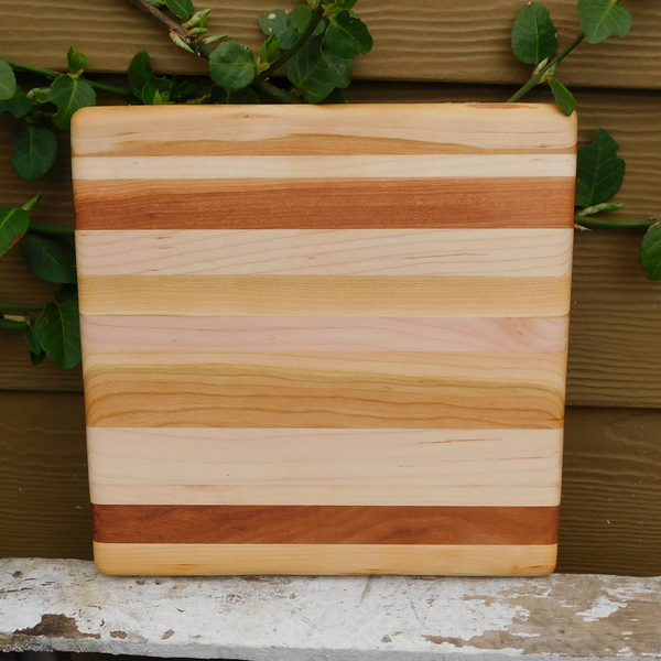 Mahogany, Maple, & Cherry Wood Edge Grain Cutting Board