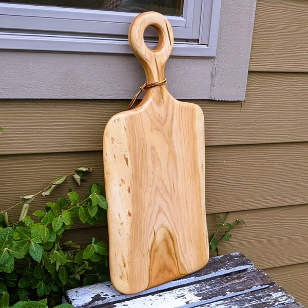 Cherry Wood Charcuterie Board With Handle