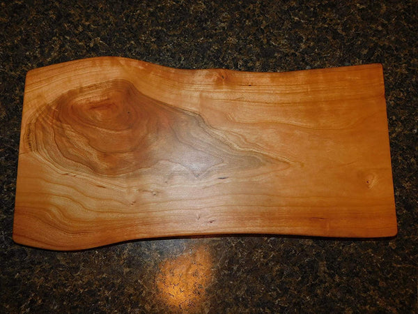 Cherry Wood Live Edge Charcuterie Board - Springhill Millworks