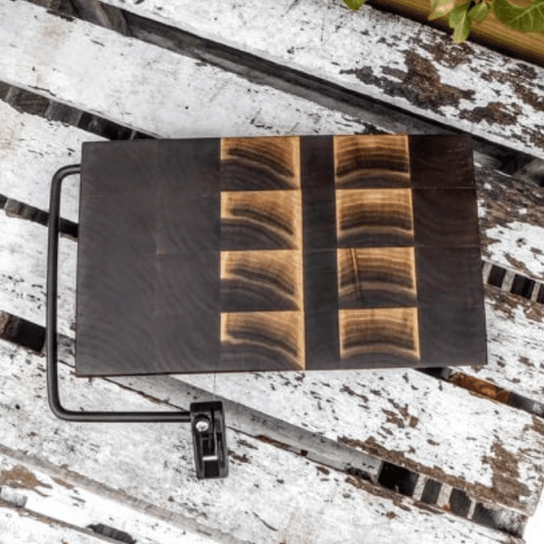 End grain Walnut cheese slicing board, finished in a food grade oil and beeswax mixture. Handmade in the USA by Springhill Millworks.