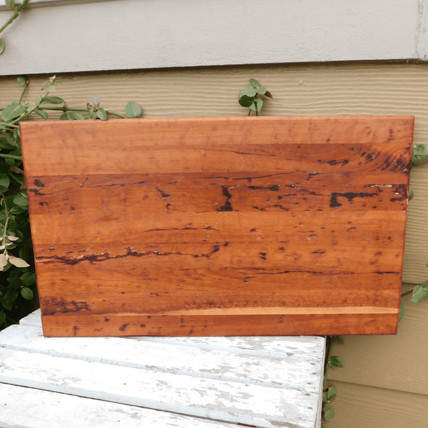 Rectangular Cherry Wood Charcuterie Board with Beveled Edge