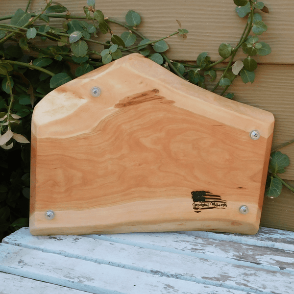 Cherry Wood Charcuterie Board with Clear Rubber Grip Feet