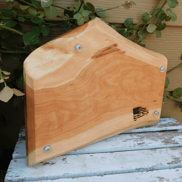 Cherry Wood Charcuterie Board with Clear Rubber Grip Feet