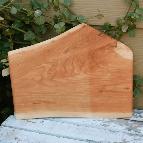 Cherry Wood Charcuterie Board with Clear Rubber Grip Feet