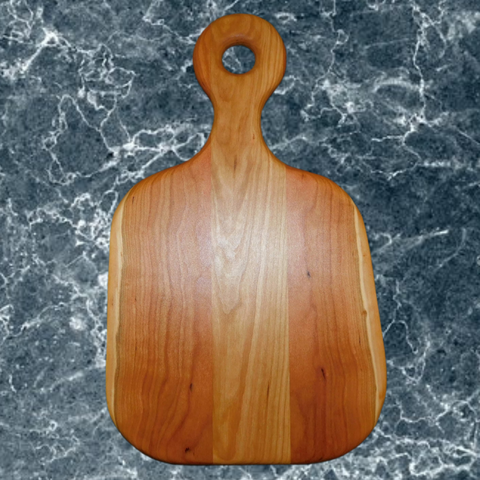 Cherry Wood Charcuterie Board With Handle