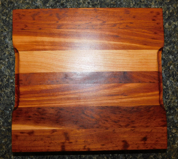 Cherry Wood Edge Grain Hardwood Cutting Board. Handcrafted in the USA by Springhill Millworks.