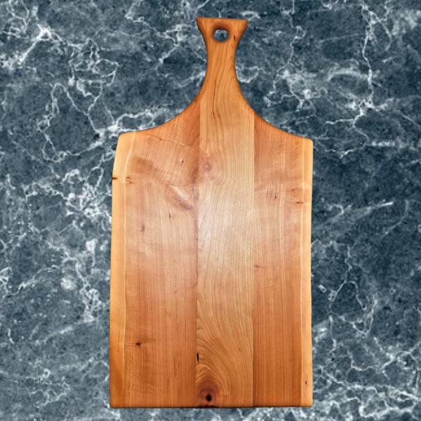 Cherry Wood Charcuterie Board With Handle