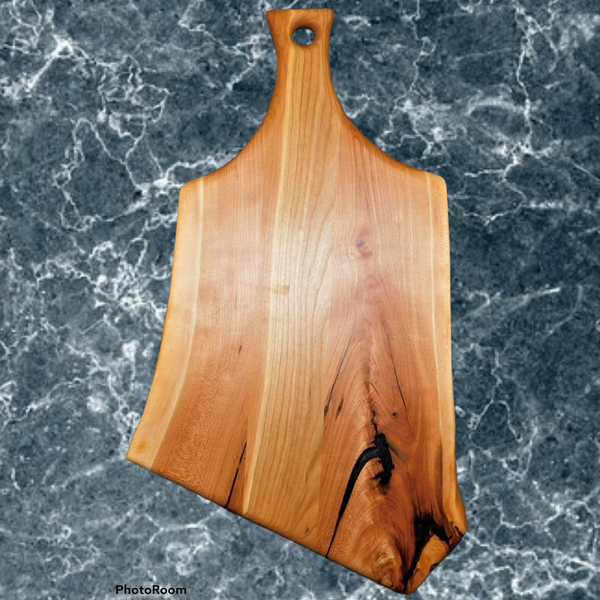 Cherry Wood Charcuterie Board With Handle