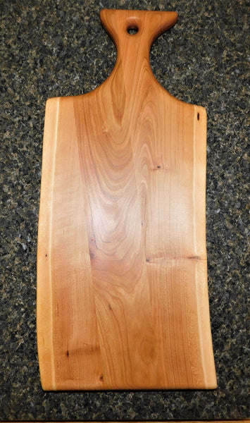 Cherry Wood Charcuterie Board With Handle