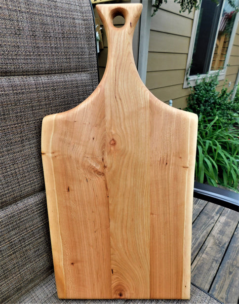 Cherry Wood Charcuterie Board With Handle