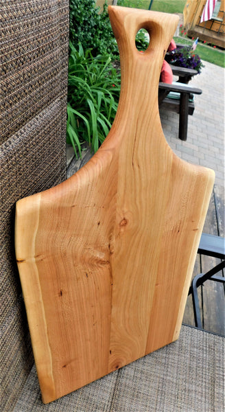 Cherry Wood Charcuterie Board With Handle