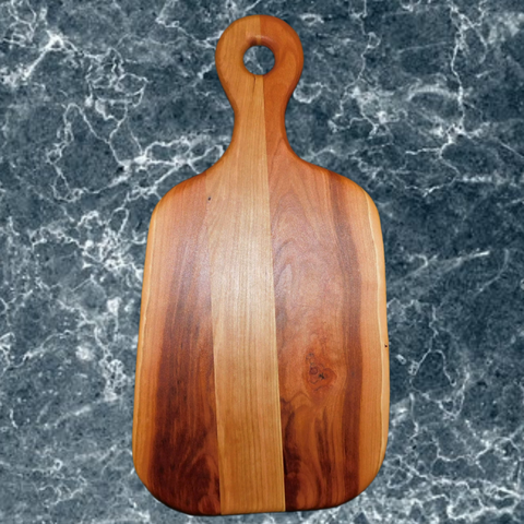 Cherry Wood Charcuterie Board With Handle