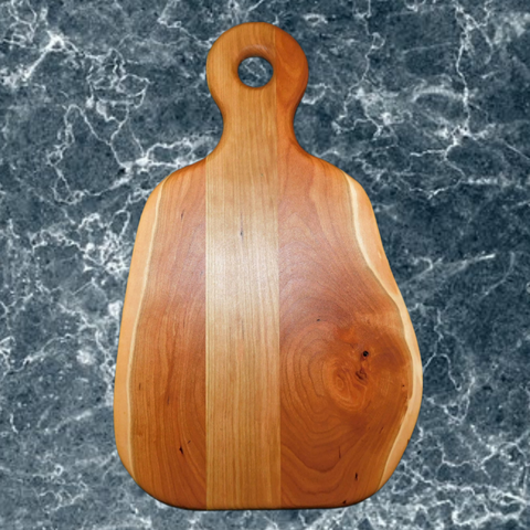 Cherry Wood Charcuterie Board With Handle