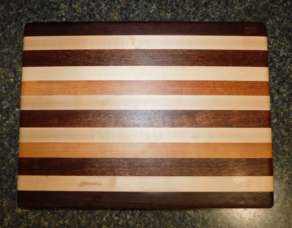 Black Walnut, Cherry Wood, & Maple Edge Grain Cutting Board