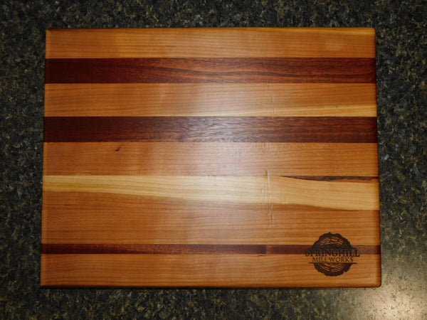 Cherry Wood & Mahogany Edge Grain Cutting Board