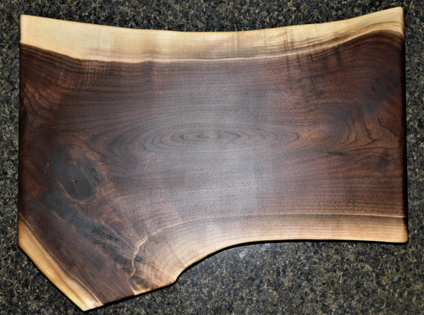 Black Walnut Charcuterie Board with Clear Rubber Grip Feet