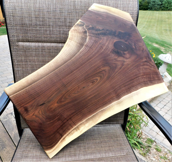 Black Walnut Charcuterie Board with Clear Rubber Grip Feet