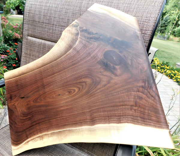 Black Walnut Charcuterie Board with Clear Rubber Grip Feet