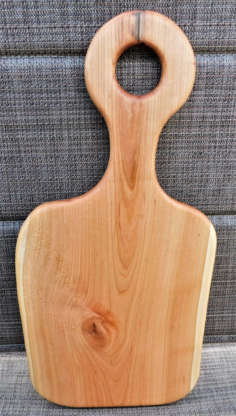 Cherry Wood Charcuterie Board With Handle