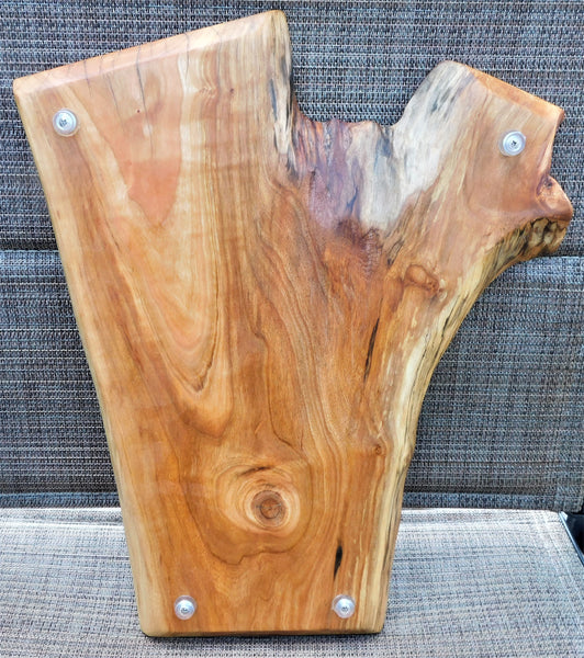 Cherry Wood Charcuterie Board with Clear Rubber Grip Feet