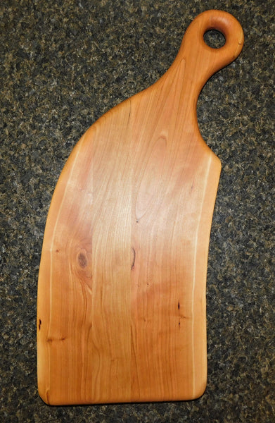 Cherry Wood Charcuterie Board With Handle