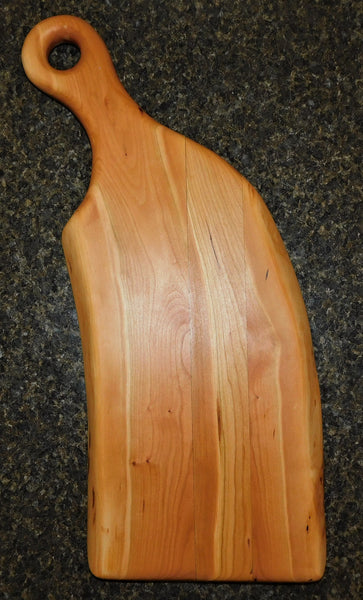 Cherry Wood Charcuterie Board With Handle