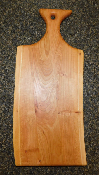 Cherry Wood Charcuterie Board With Handle