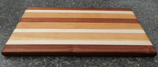 Mahogany, Cherry Wood, & Maple Edge Grain Cutting Board