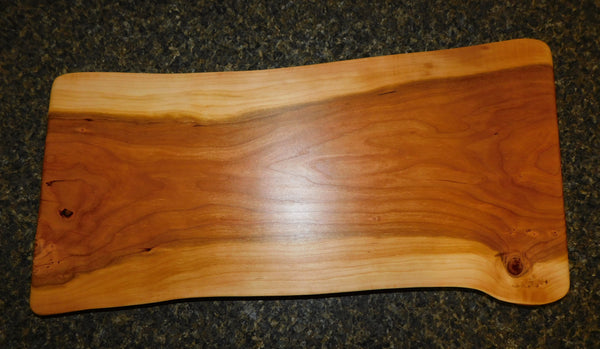 Cherry Wood Charcuterie Board with Clear Rubber Grip Feet