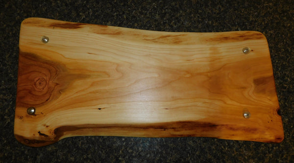 Cherry Wood Charcuterie Board with Clear Rubber Grip Feet