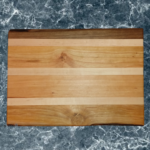 Black Walnut, Cherry Wood, & Maple Edge Grain Cutting Board